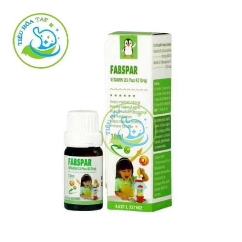 Fabspar Vitamin D3 Plus K2 Drop - Hỗ trợ hấp thụ candid phát triển xương